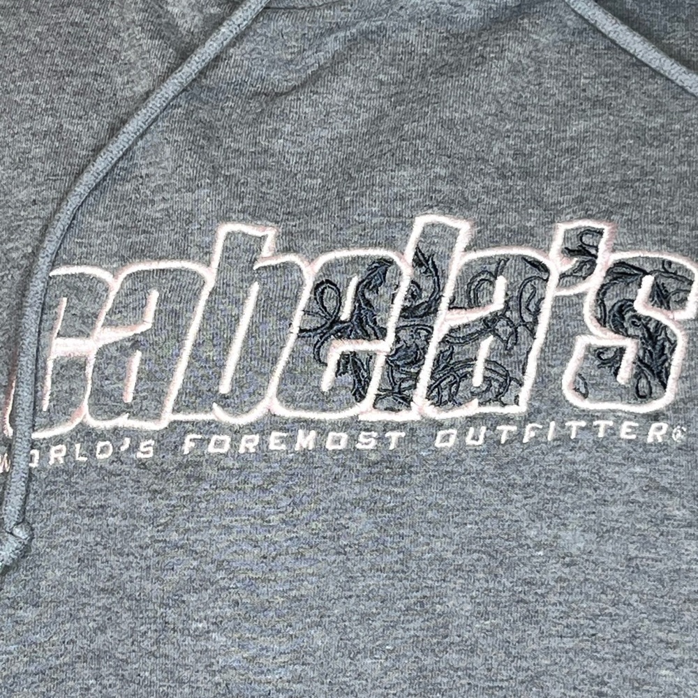 Upcycled Cabelas Hoodie with Tattoo printed thermal sleeves